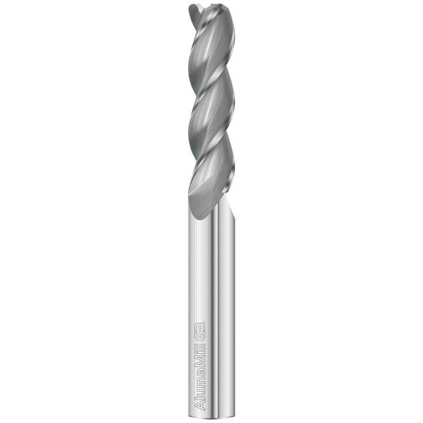 Fullerton Tool 3-Flute - 37.5° Helix - 3833 AlumaMill G3 HP End Mills, RH Spiral, Corner Radius, Extra-Long, 3/4 27739